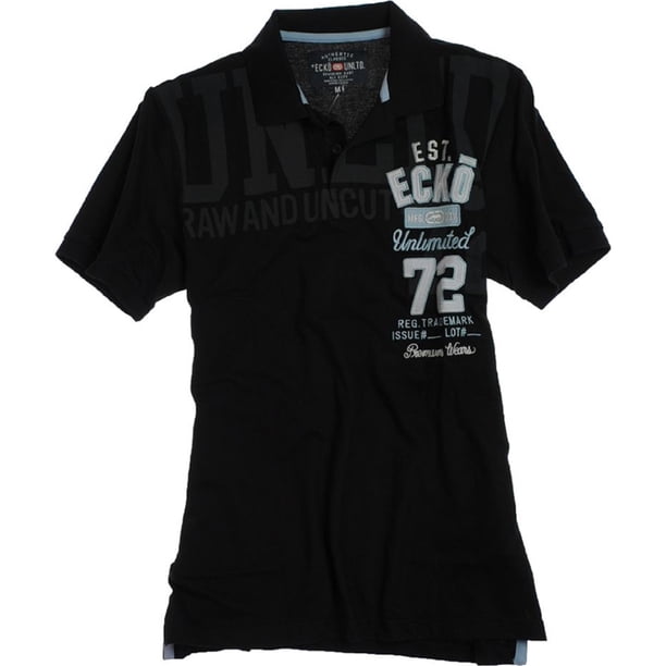 Ecko Unltd. Polo de rugby Better T1 para hombre, negro, extragrande