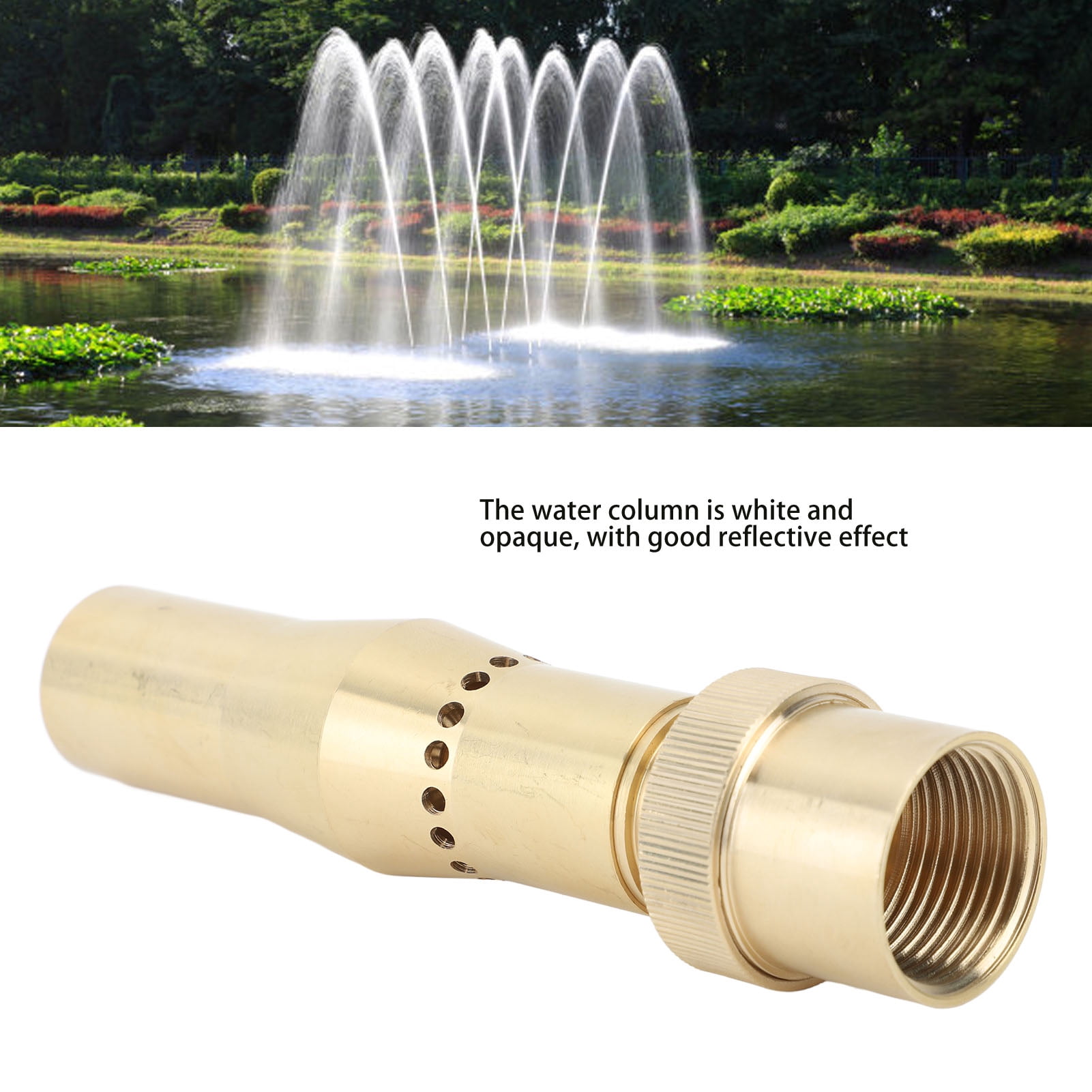 YAHHU Brass Column Fountain Nozzle Waterscape Sprinkler Head for Garden Pond Outdoor Landscape G1in