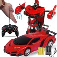 thumbnail image 1 of RC Car Robot Control remoto Un botón Deformación Detección Inducción para niños Tipo de carga roja, 1 of 7