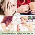 thumbnail image 3 of 3pcs Crochet Rings For Crocheting Adjustable Crochet Tension Ring For Finger Cat Yarn Guide Ring Knitting Crochet Accessories With Box For Women,50% O, 3 of 4