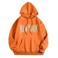 thumbnail image 3 of New York Hoodies for Women Long Sleeve Graphic Y2K Hoodie with Pockets Streetwear Hooded Sweatshirt Pullover Tops, 3 of 5