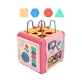 thumbnail image 3 of Bunblic Cube d'Activité pour Bébé Jouet Sensoriel 6 Faces Centre d'Activité Interactif Trieur de Formes Centre d'Activité pour Partage d'Observation Rouge, 3 of 8