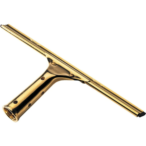 Ettore ProSeries Rubber Squeegee - Extendable, Brass Handle - 6 In.