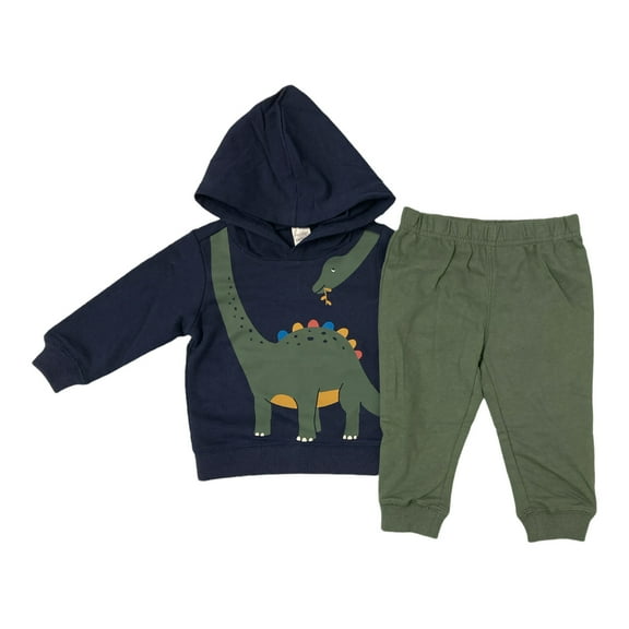 Carter's Boy's Fun & Cute Dinosaur Hoodie & Jogger Set (3T)