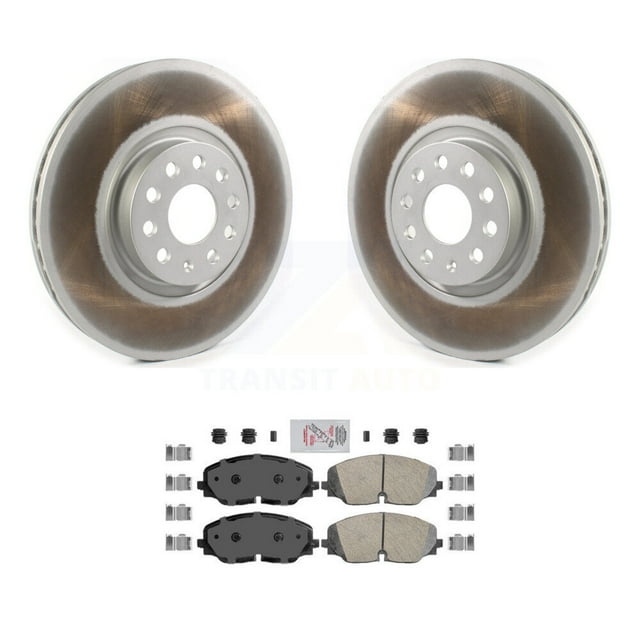 Transit Auto Front Coated Disc Brake Rotors and Ceramic Pads Kit for Car Volkswagen Atlas Cross Sport KGA-100242