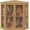 Bamboo, variant on Corner Bread Box for Kitchen Countertop, 16.5 inch Double Layer Bread Storage with Glass Wavy Door Panel, and Stylish Design()