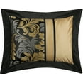thumbnail image 7 of Nanshing Lincoln 7 Piece Traditional Comforter Set, Black Gold, California King, 7 of 7