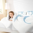 thumbnail image 3 of Erosebridal Blue Bowknot Twin Bedding Sets for Girls, Monogrammed C Bedding Comforter Set, Reversible 7pcs, 3 of 6
