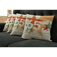 thumbnail image 5 of Ambesonne Retro Throw Pillow Cover 4 Pack, Birthday Languages, 24", Multicolor, 5 of 5