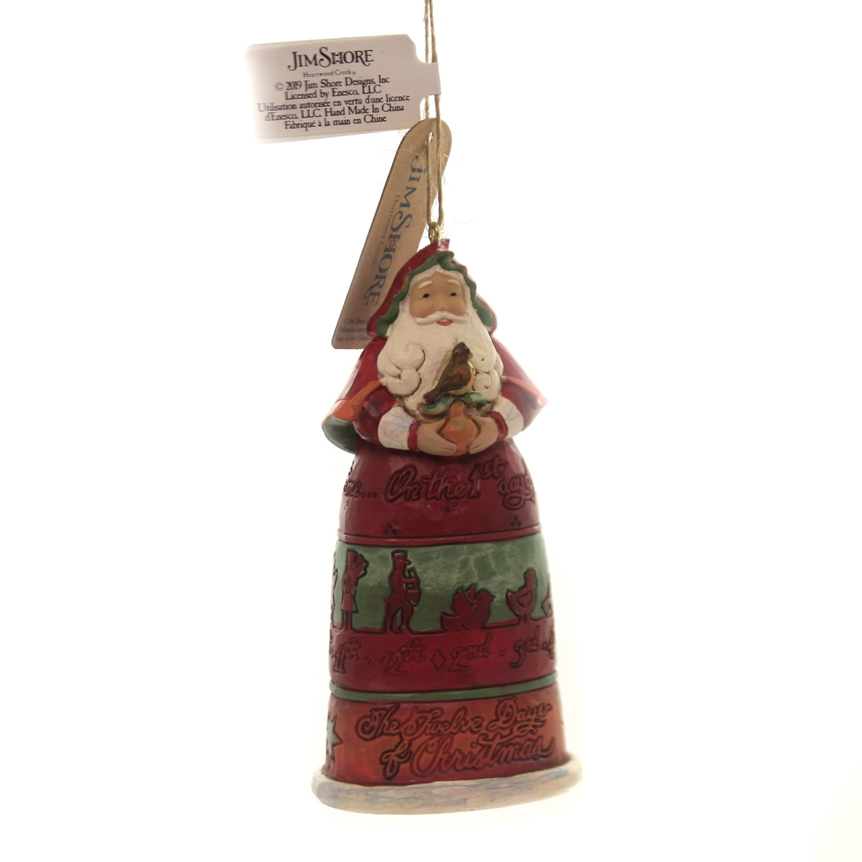 Jim Shore 12 DAYS OF CHRISTMAS SANTA Ornament On The First Day 6004300 - Walmart.com