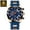 Rose_Blue, variant on Men's Silicone Strap Watch – Chronograph Function, Quartz Core, 30M Waterproof