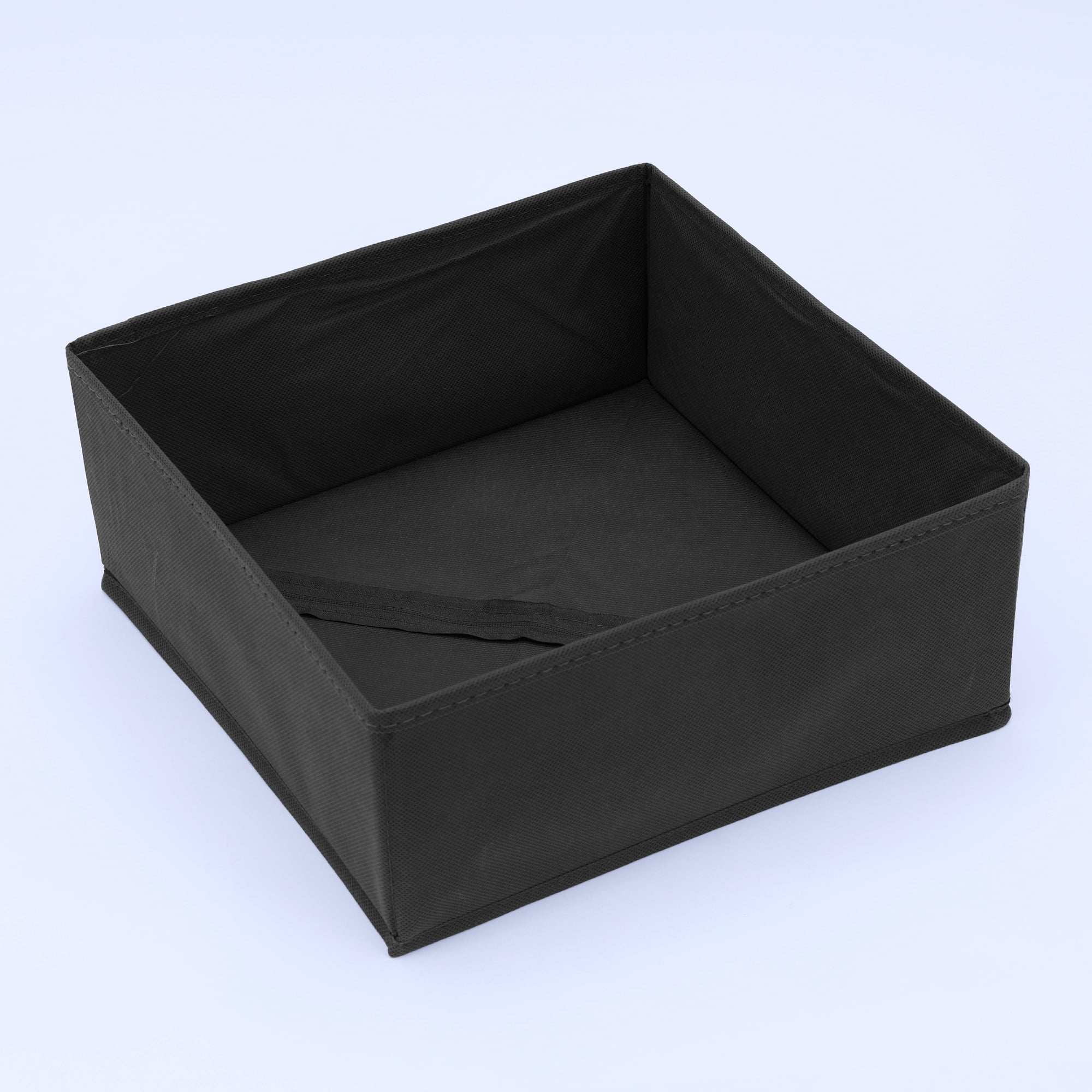 Unique Bargains Fabric Storage Cube Storage Bin Storage Basket Black