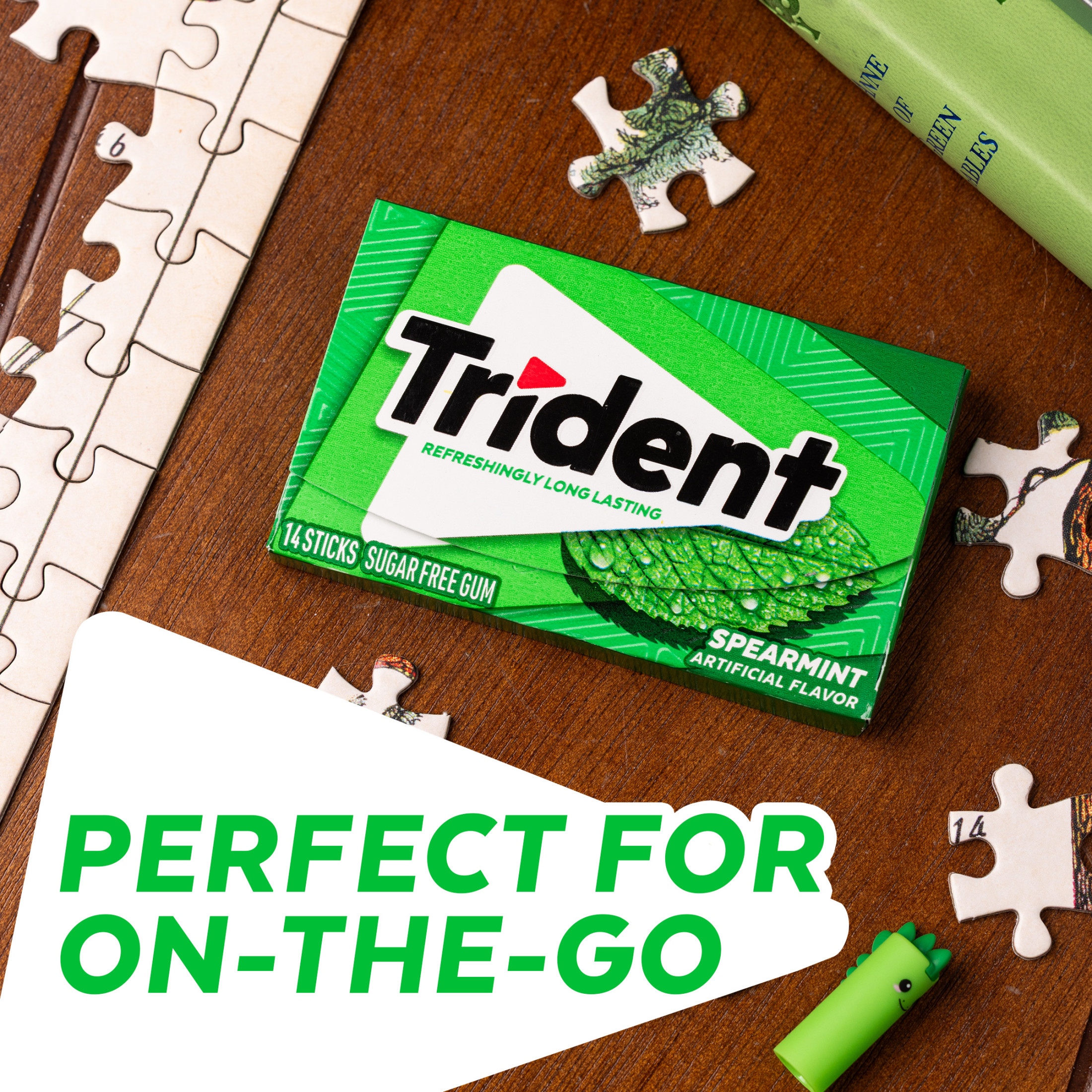 Trident Sugar Free Spearmint Gum, 3 Packs of 14 photo 5