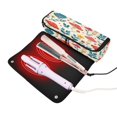 thumbnail image 3 of Hair Tool Organizer Bag with Heat Resistant Mat Removable Travel Storage Case for Hot Air Brushes Curling Irons Cartoon Red Mushroom Pattern, 3 of 8