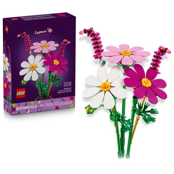 LEGO Botanicals Cosmos Flowers - Building Toys for Kids, Girls & Boys, Ages 9 - Artificial Flower Decor for Desk, Bedroom or Dorm - Gift for Birthdays - 11514