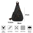 thumbnail image 2 of Bolso bandolera de lona - Bolso bandolera pequeño tipo bandolera para el hombro, mochila de ocio para hombres y mujeres, 2 of 5