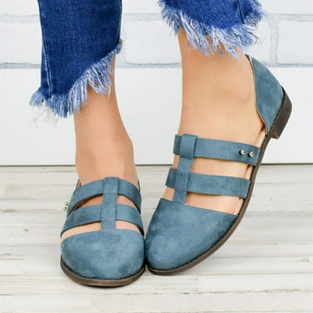 

Closed Toe Sandals for Women Casual Summer Hollow Out Vintage Wedge Sandal Gladiator Outdoor Shoes