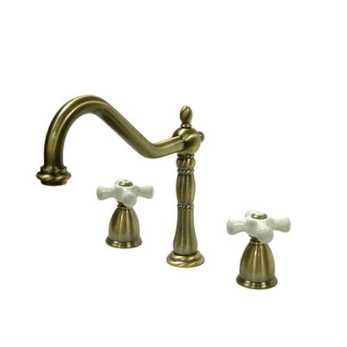 Kingston Brass Heritage 8" Center Kitchen Faucet without Deck