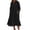 Black, variant on OSOLU Women Solid Color Elegant Lapel Casual 3/4 Sleeve Dress Leisure Sundress Wedding Guest Dresses For Women