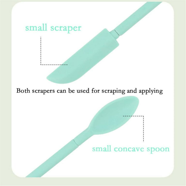 Multitrust 2Pcs Mini Silicone Telescopic Spatula and Scooping Spoon,  Reusable Spatulas Handle Size Adjustable Small Spatulas Tiny Scraper for  Kitchen 