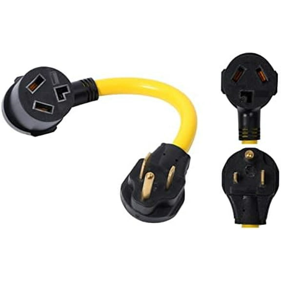 NEMA 6-50P to 10-30R 240V 30 Amp 3 Prong Male Plug to 3 Prong Female Outlet Receptacle Generator Welder Dryer Power Cord Adapter$$Tools & Hardware Other
