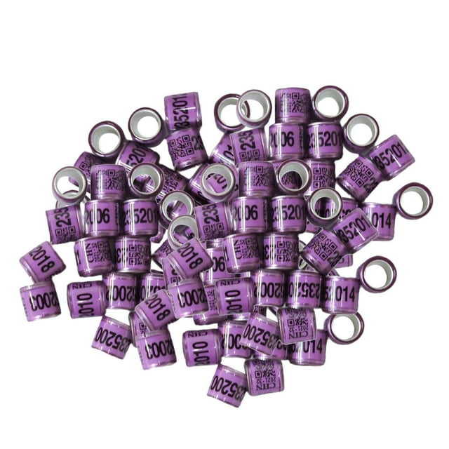 100pcs Identify Dove Rings Aluminium Plasitc Leg ABS Race Pigeons Rings Pigeons Bands