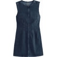 thumbnail image 5 of Sleeveless Womens slim fit Denim Mini Dress Casual Crewneck Summer Jean Tank Dresses, 5 of 6