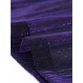 thumbnail image 5 of Disfraz de Halloween Mujer Sexy Chaleco Camiseta de Manga Corta Camiseta Transparente Chaleco Camisa de Malla brillante Morado M, 5 of 5