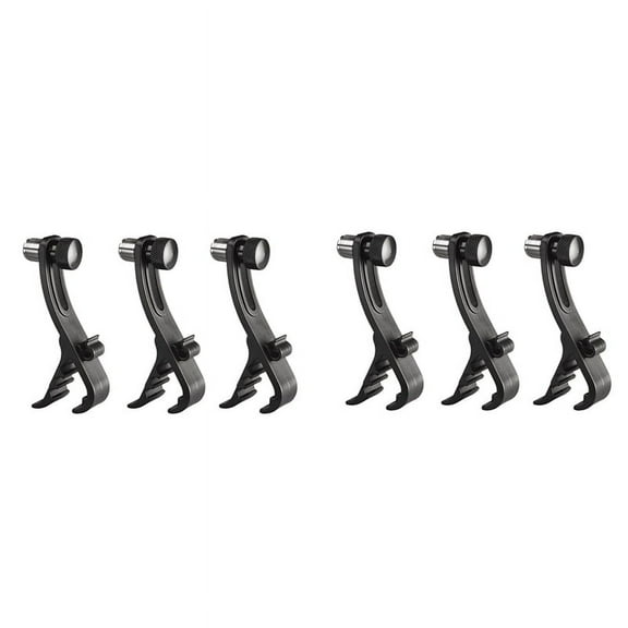 6 Pcs Adjustable Drum Shockproof Mount Microphone Clamp Drum Mount Microphone Holder Accessories