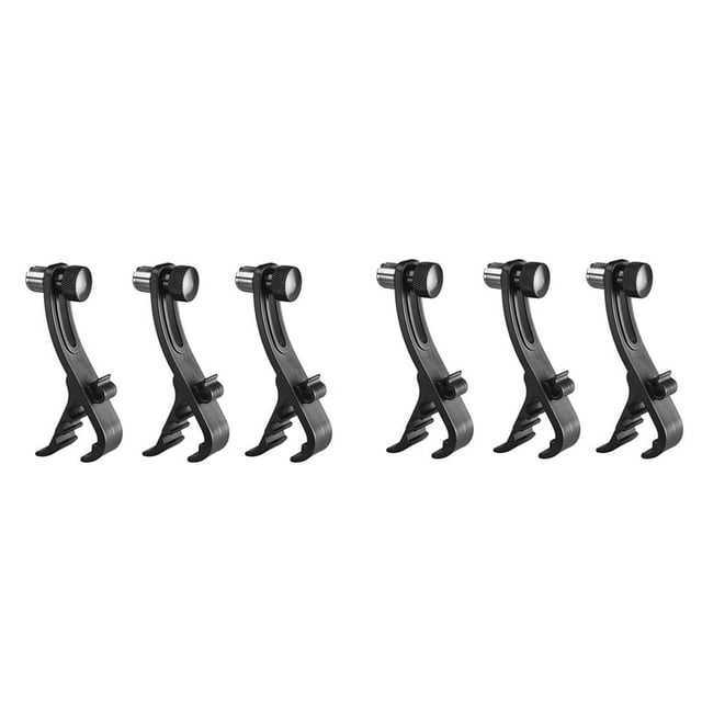 6 Piezas Clip Ajustable Clip de Tambor Montaje A Prueba de Golpes Abrazadera de MicróFono Montaje de Tambor Accesorios de Soporte de MicróFono