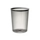thumbnail image 1 of Wosthever Cubo de basura transparente sin tapa, cubo de basura a rayas, cubos de basura de plástico cilíndricos para el hogar, dormitorio, Suministros de limpieza para el hogar Gris S, 1 of 6