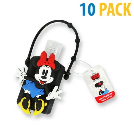Classic Disney Minnie Mouse Hand Sanitizer Holder and Gel- Set of 10