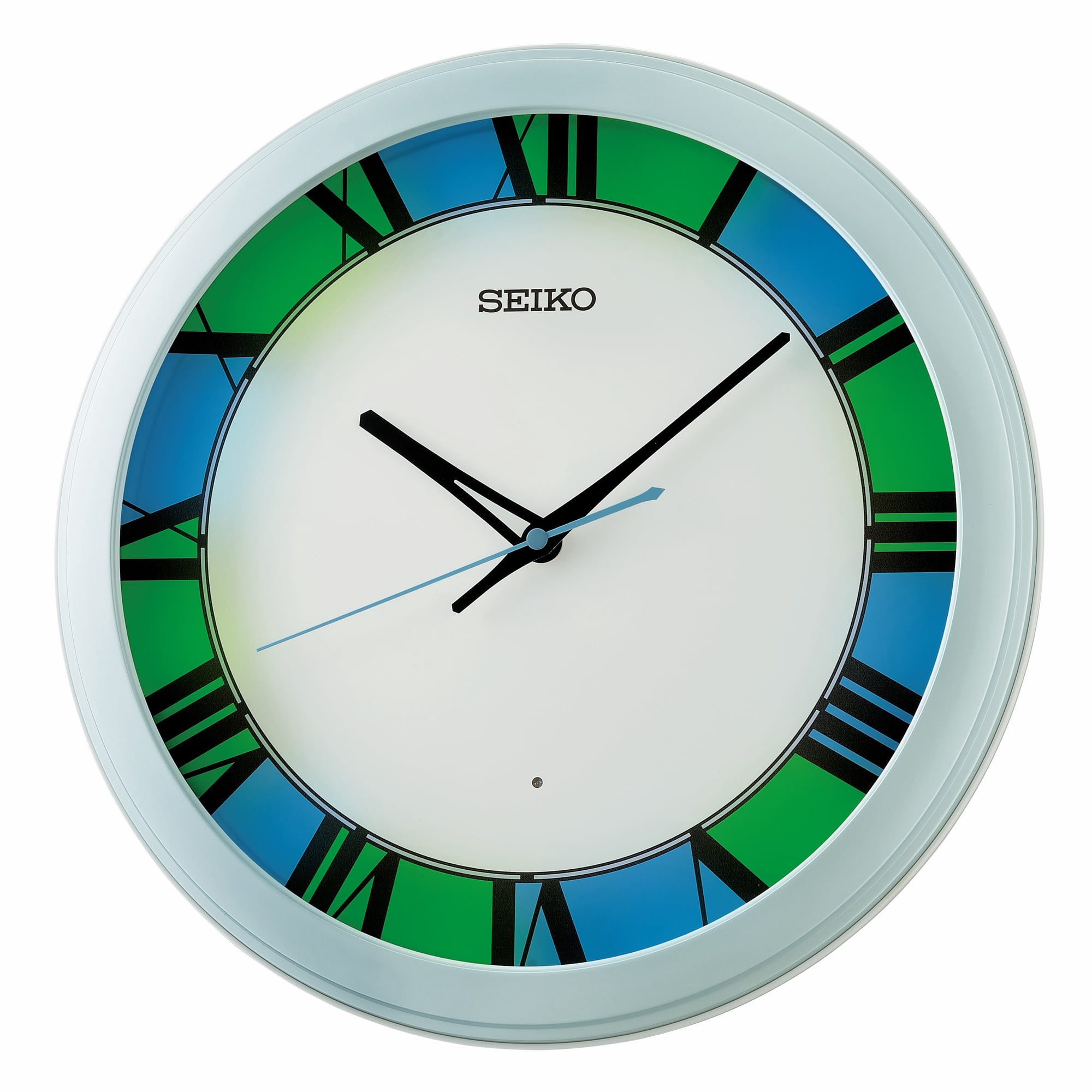 Seiko 13 inch Akarui Round Wall Clock Blue Light Roman Analog Quartz QHA 010 LLH Seiko 13 inch Akarui Round Wall Clock Blue Light Roman Analog Quartz QHA 010 LLH 4379 ecfd 87 c 1
