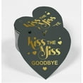 thumbnail image 2 of Inkdotpot 100 Pack Real Gold Foil Paper Tag Kiss The Miss Goodbye Bridal Shower Favor Hang Tag, 2 of 6