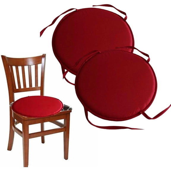 2PCS Round Chair Pads, Soft Memory Foam Non Slip Seat Cushion for Indoor Outdoor Patio