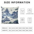 thumbnail image 5 of JEUXUS  Chinoiserie Pillow Cover  Blue and White Throw Pillow Covers Farmhouse Outdoor Pillowcase Square Cushion Cover for Bedroom Living Room Sofa Couch Home Decor, 5 of 5