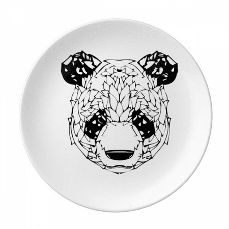 

Pieces Art Panda Herbivores Fat Lovely Plate Decorative Porcelain Salver Tableware Dinner Dish