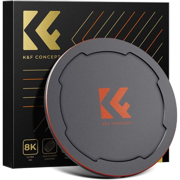 K&F CONCEPT 82mm Thread & Magnetic 2-in-1 Lens Filter Cap Only Compatible with K&F Magnetic Swap System