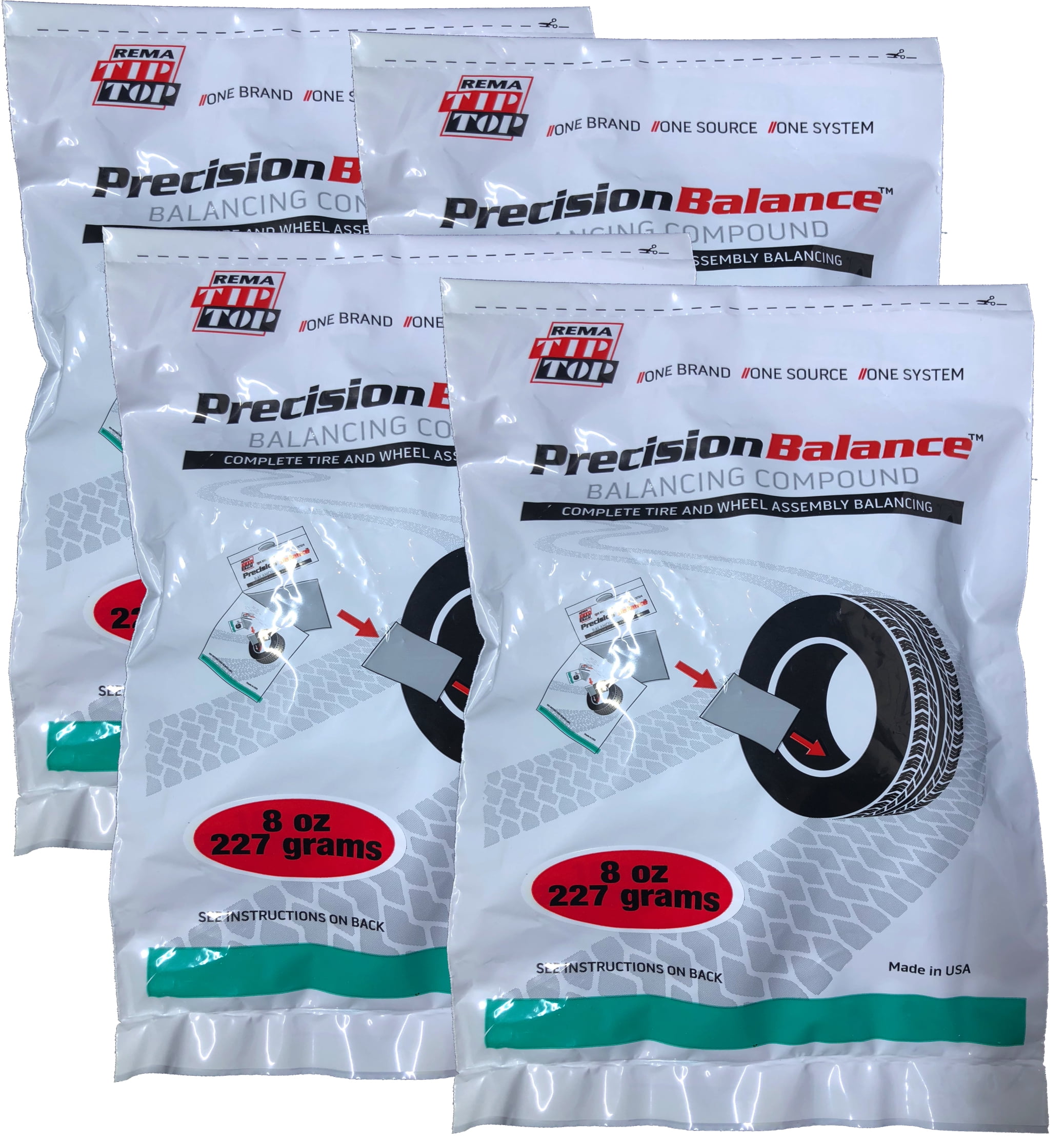 4 REMA PrecisionBalance 8 oz Tire Balance Beads Kits (32 ounces) Drop