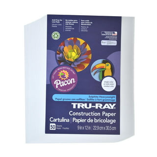 Tru-Ray Extra Large Construction Paper, 24 x 36 Inches, White, Pack of 50