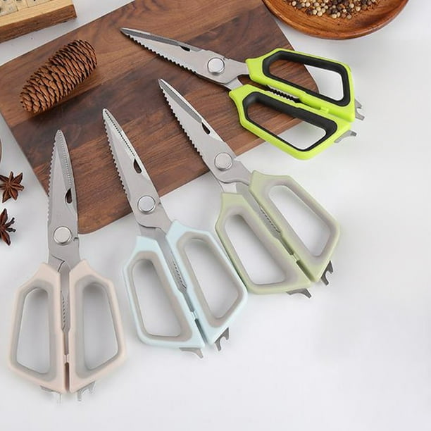 Fiudx Tijeras Multifuncionales para Pollo, Hojas de Acero Inoxidable, Fáciles de Limpiar, Agarre Cómodo, Herramienta de Cocina Versátil, para Cortar Verduras, Pescado y Más, Tamaño 22,8 X 9,5 Cm