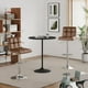 thumbnail image 2 of JJUN Bar Stools Modern Pu Leather Swivel Adjustable Hydraulic Bar Stool Square Counter Height Stool Set of 2 (Brown), 2 of 8
