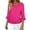 RD2, variant on CAIVO Women Blouses Dressy Casual Linen Round Neck Ruffle Sleeve Loose 3/4 Sleeve O-Neck Solid Color Comfort Tops