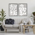 thumbnail image 2 of Stupell Industries Grey Foliage Impression 2 Piece Gray Framed Floater Canvas Set, design by Stellar Design Studio, 2 of 9