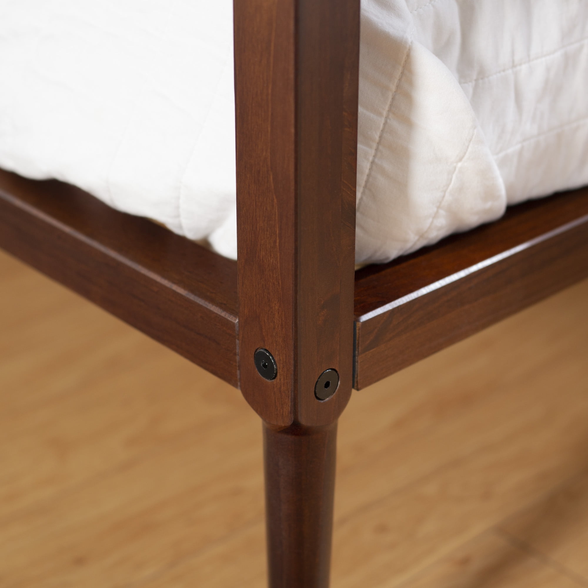 Walker Edison Mid-Century Miller Solid Wood Spindle Daybed, Walnut