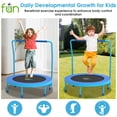 thumbnail image 5 of Jump Into Fun 36'' Mini Trampoline for Kids, 3FT Toddler Trampoline with Handle, Foldable Kids Trampoline Indoor/Outdoor for Toddlers Ages 3-6, Small Fitness Rebounder Trampoline, Easy Storage, 5 of 7