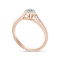 thumbnail image 3 of AFFY 1/5 Carat Round Shape Natural White Diamond Flower-Shaped Promise Ring In 14K Rose Gold Over Sterling Silver (0.2 Cttw, J-K Color, I2-I3 Clarity), Ring Size-6, 3 of 5