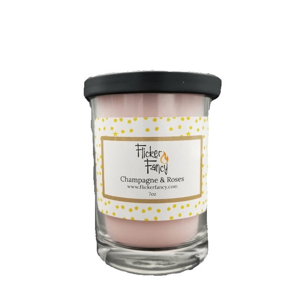Flicker Fancy Champagne & Roses Candle