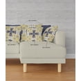 thumbnail image 4 of 28" Rose Diamond Broadcloth Blown and Closed Pillow in Yellow Blue Fabric, 4 of 5