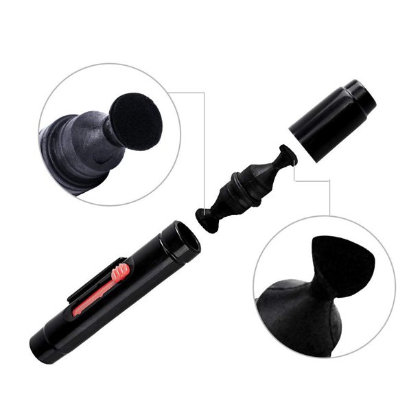 Kit de limpieza 3 en 1 para cámaras DSLR y sin espejo que incluye 1 lápiz de limpieza de lentes con cepillo suave retráctil/ 1 soplador de aire con punta de silicona/ 1 paño de limpieza de microfibra XianweiShao 8390614985100